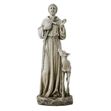St Francis W/Deer 12.75" Stat