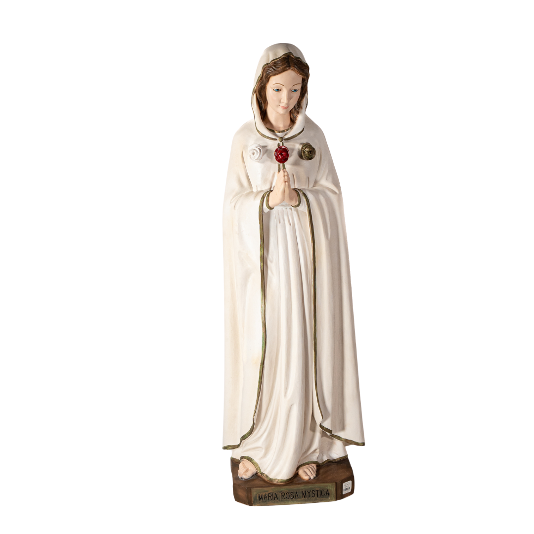 The Faith Gift Shop Mystic Rose Virgin Mary Hand Painted in Italy -  Our Tuscany Collection - Virgen Maria Rosa Mistica
