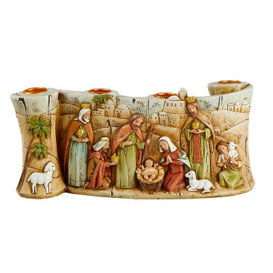 Nativity Scroll Candleholder