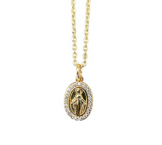 Our Lady of  Grace Zirconia Necklace
