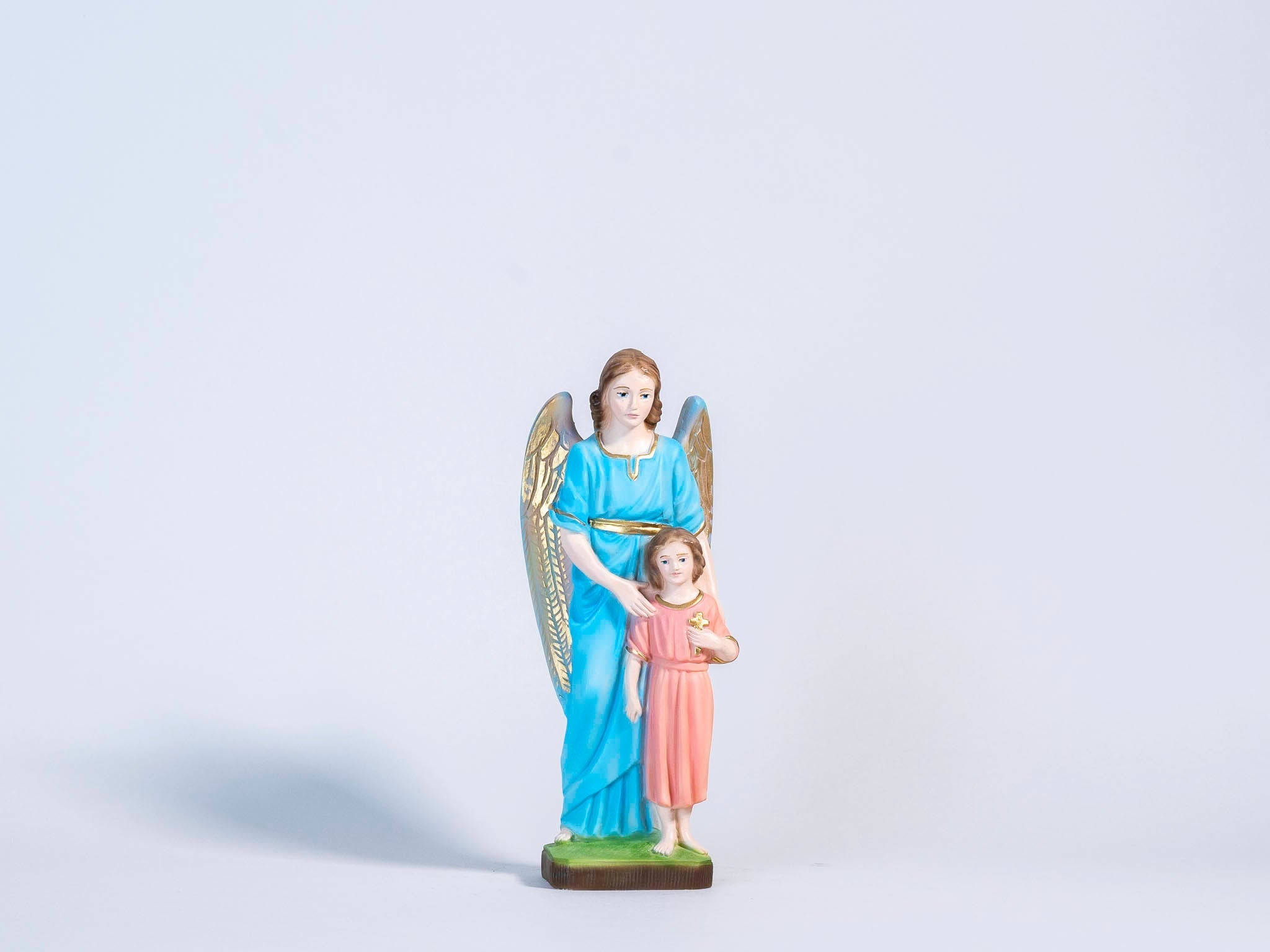 The Faith Gift Shop Guardian Angels  statue - Hand Painted in Italy - Our Tuscany Collection - Estatua del Angel de La Guarda