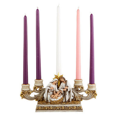 Nativty 5-Tpr Advent Cndlhldr