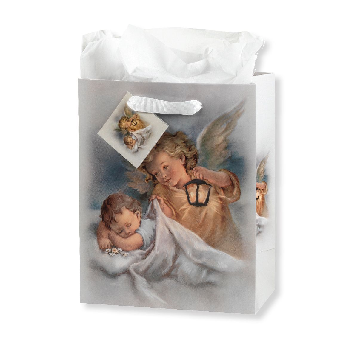 Ángel de la guarda con lámpara de regalo 