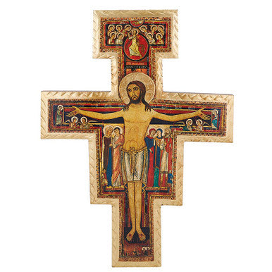 Lrg San Damiano Wood Crucifix