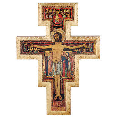 Lrg San Damiano Wood Crucifix