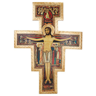 Lrg San Damiano Wood Crucifix