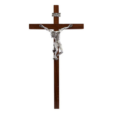 10" Walnut Pained Jesus____