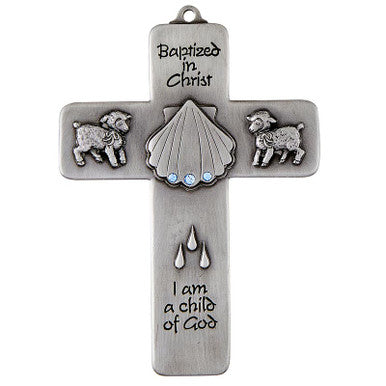 Cross, Baptism Boy Cross- Blue