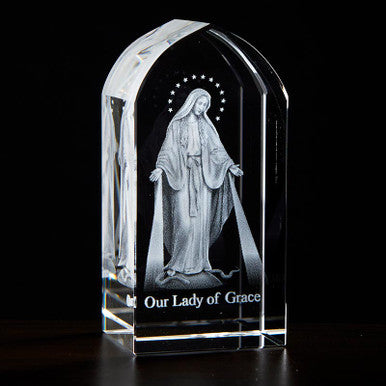 OL Of Grace Etched Glass