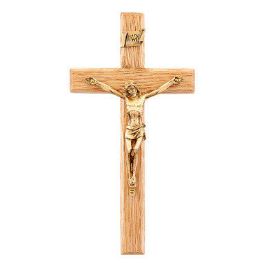 CRUCIFIX:6 1/4" OAK