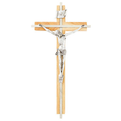 10" Crucifix W Silver Inlay