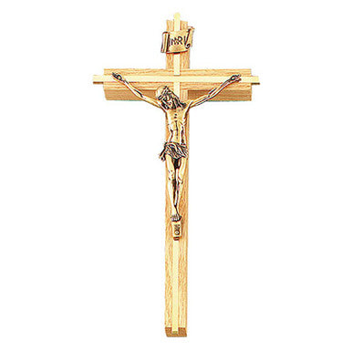 CRUCIFIX:10" OAK