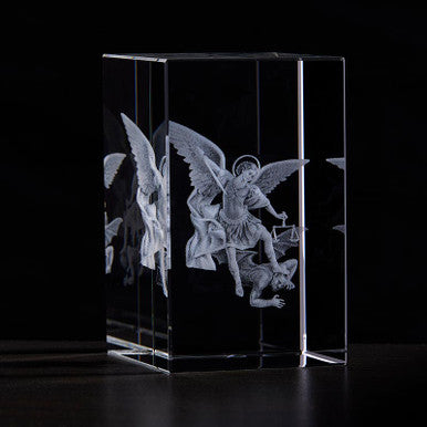 Square Etched Glass St. Michal