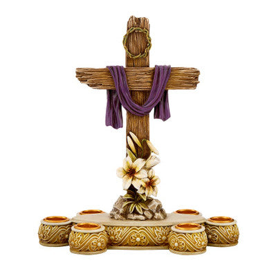 Risen/Lenten Crs Candleholder
