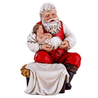 Adoring Santa In Pry Figurine