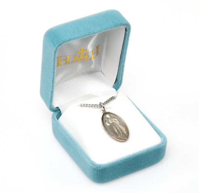 Divine Mercy/Saint Faustina Sterling Silver Medal