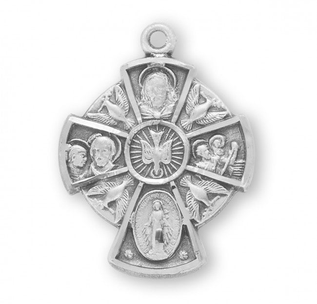 Sterling Silver 4-Way Medal