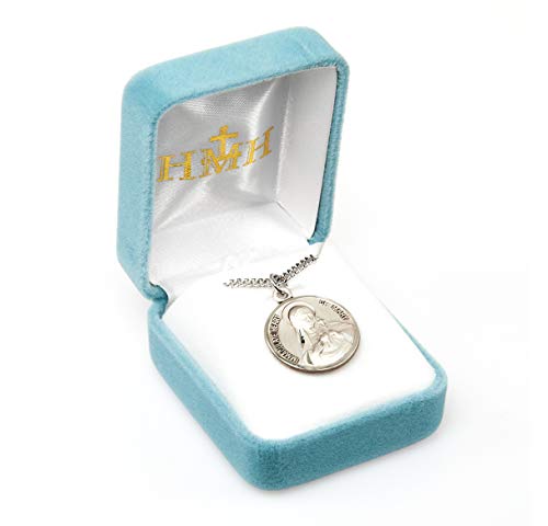 Immaculate Heart of Mary Round Sterling Silver Medal