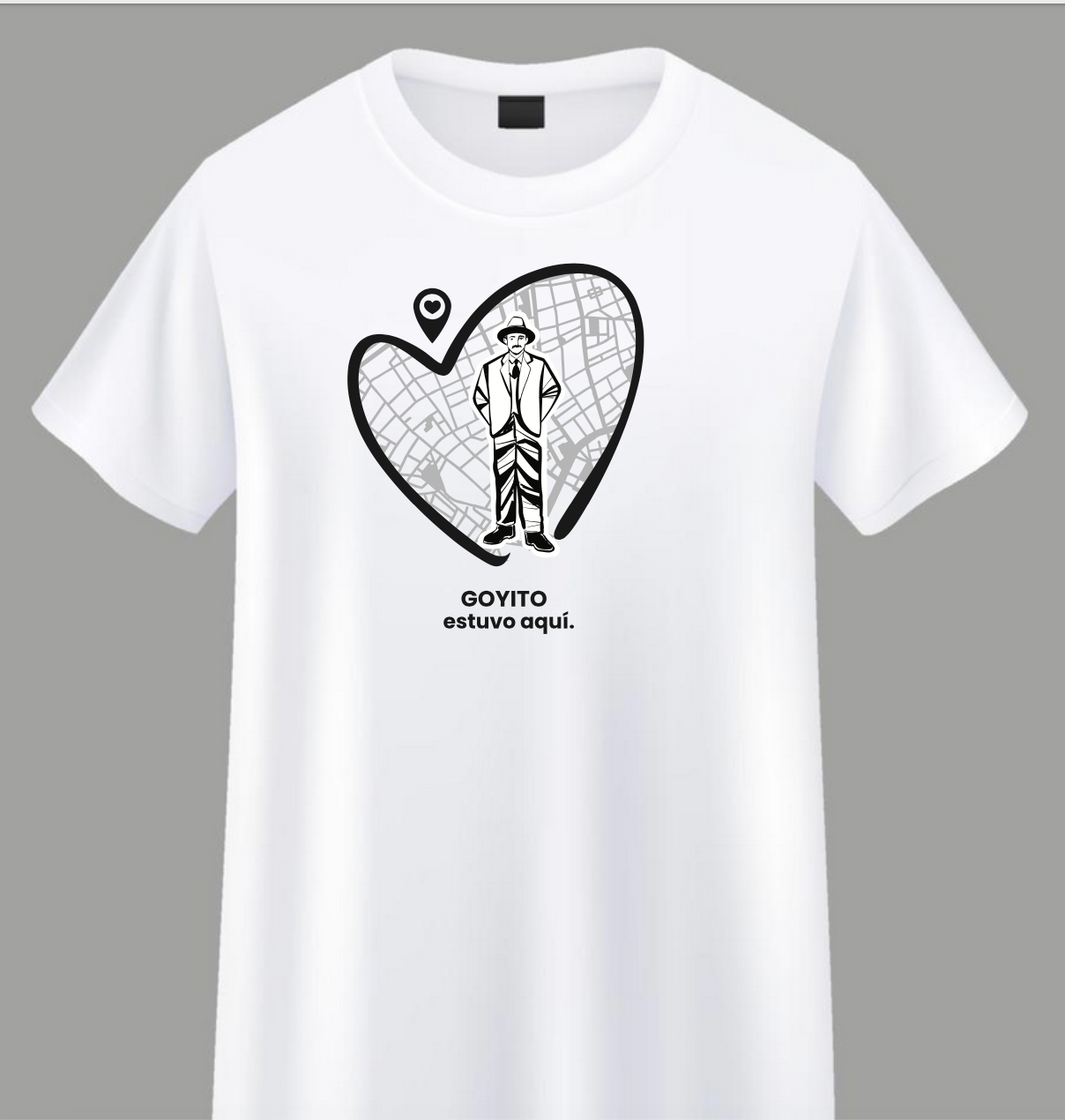 ‘Goyito Estuvo Aquí’ White Volunteer T-Shirt – by EDO. Support Our Community Mural at Saint Katharine Drexel | Only 40 Made