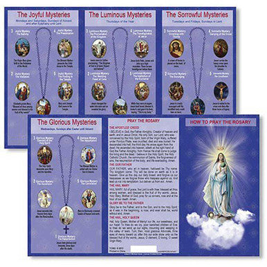 Pray Rosary Trifld Card 24pk