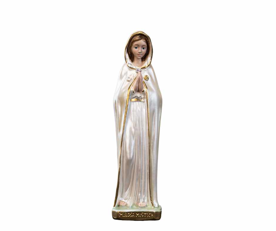 8.5" Pearl Mary Rosa Mystica- Hand Painted in Italy - Our Tuscany Collection