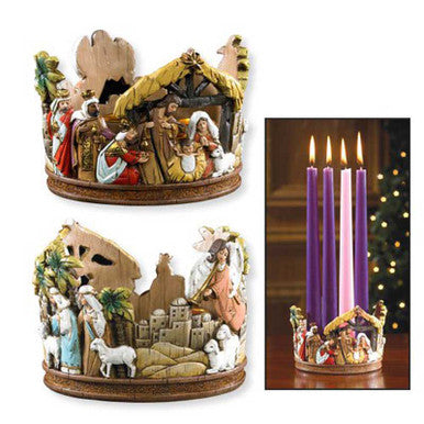 3.5" Nativity Candle Holder