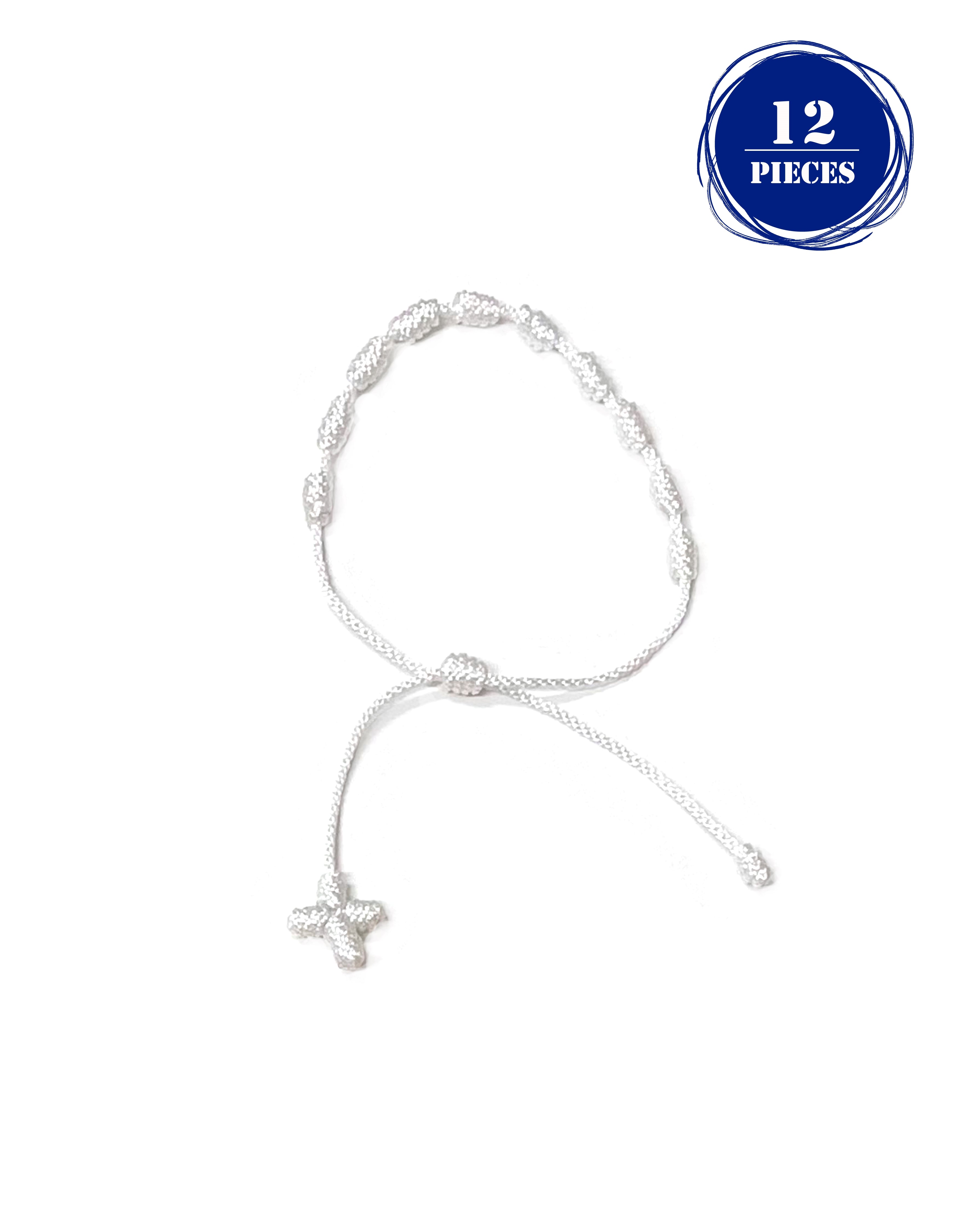 Decade bracelet knotted with strings in bright colors - Pack of 12 or 6 pieces