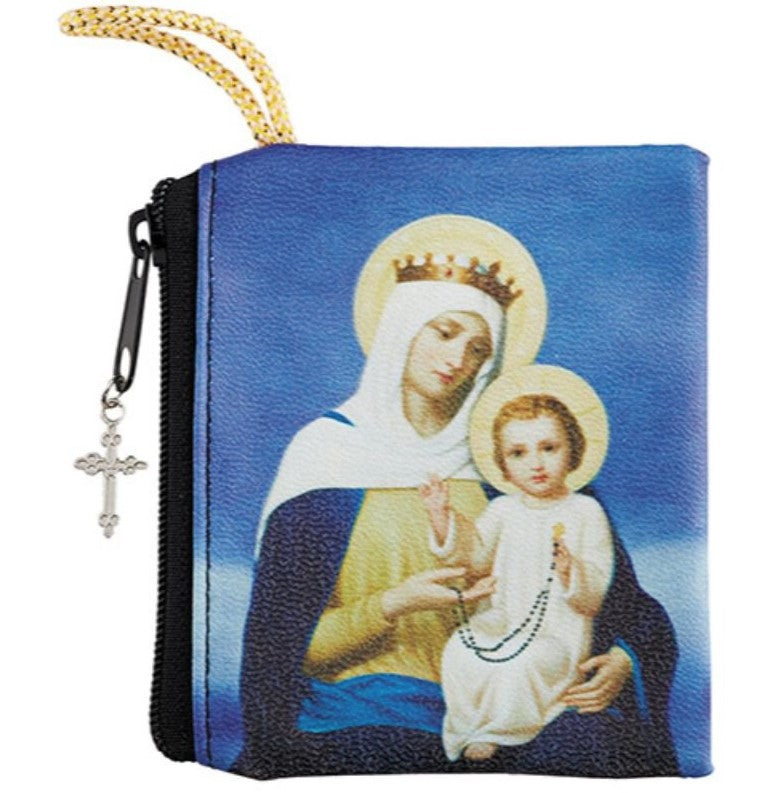 Estuche para rosario con cremallera de Nuestra Señora del Rosario