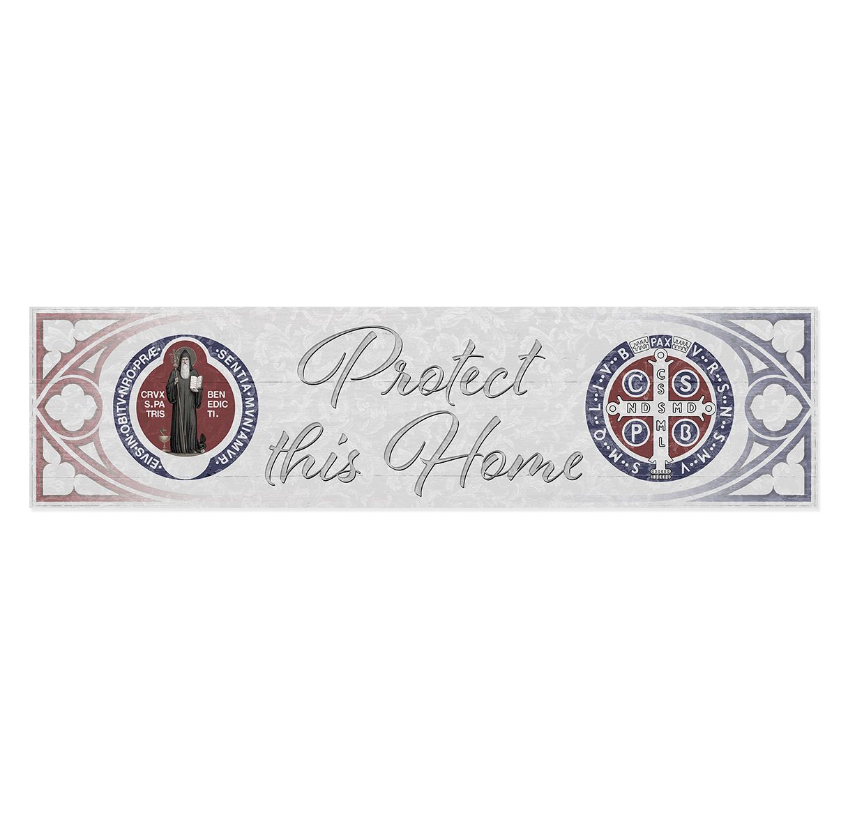 11 1/2" x 3"  Wooden Door Blessing Plaque