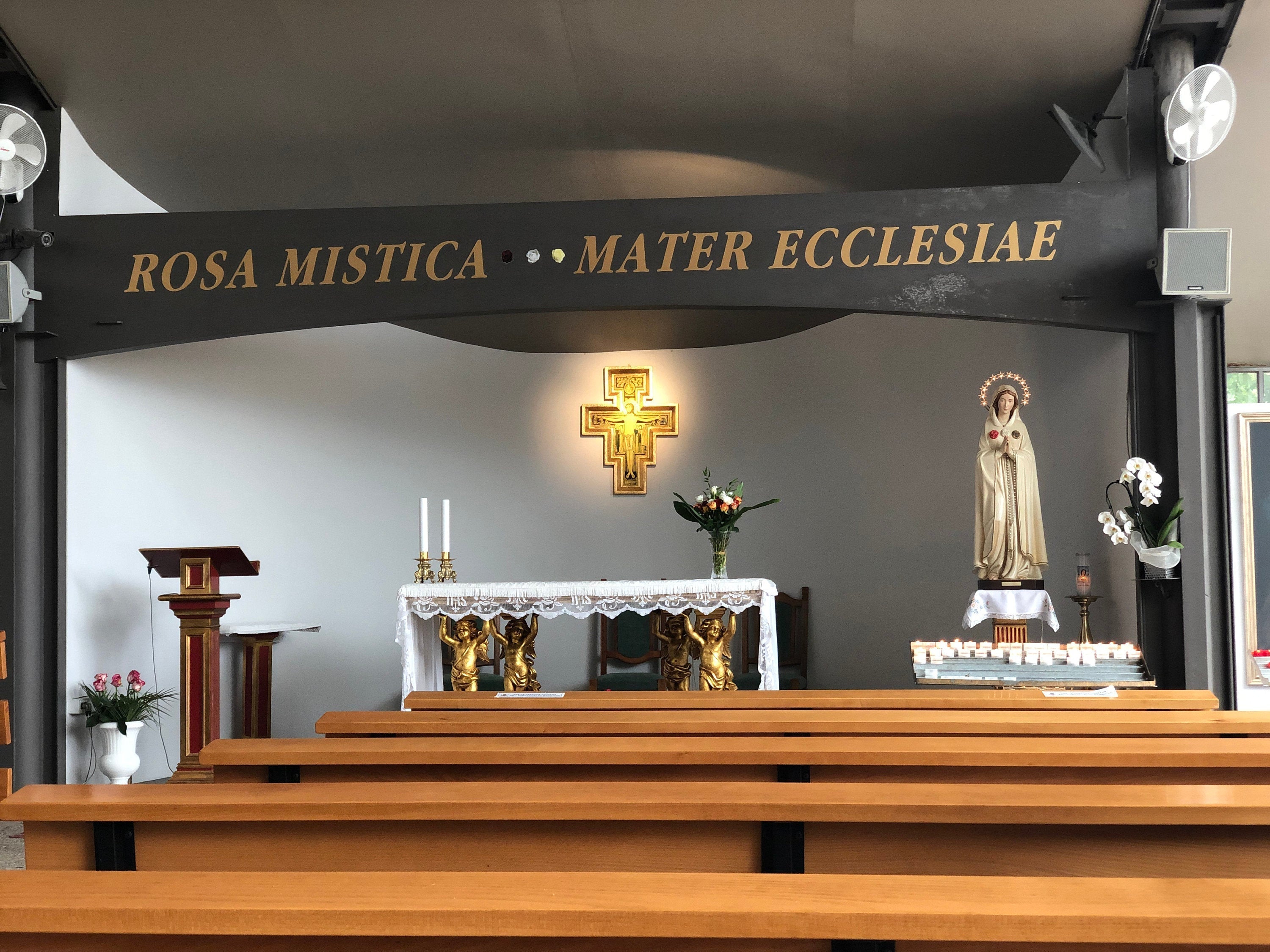 The Faith Gift Shop Mystic Rose Virgin Mary Hand Painted in Italy -  Our Tuscany Collection - Virgen Maria Rosa Mistica