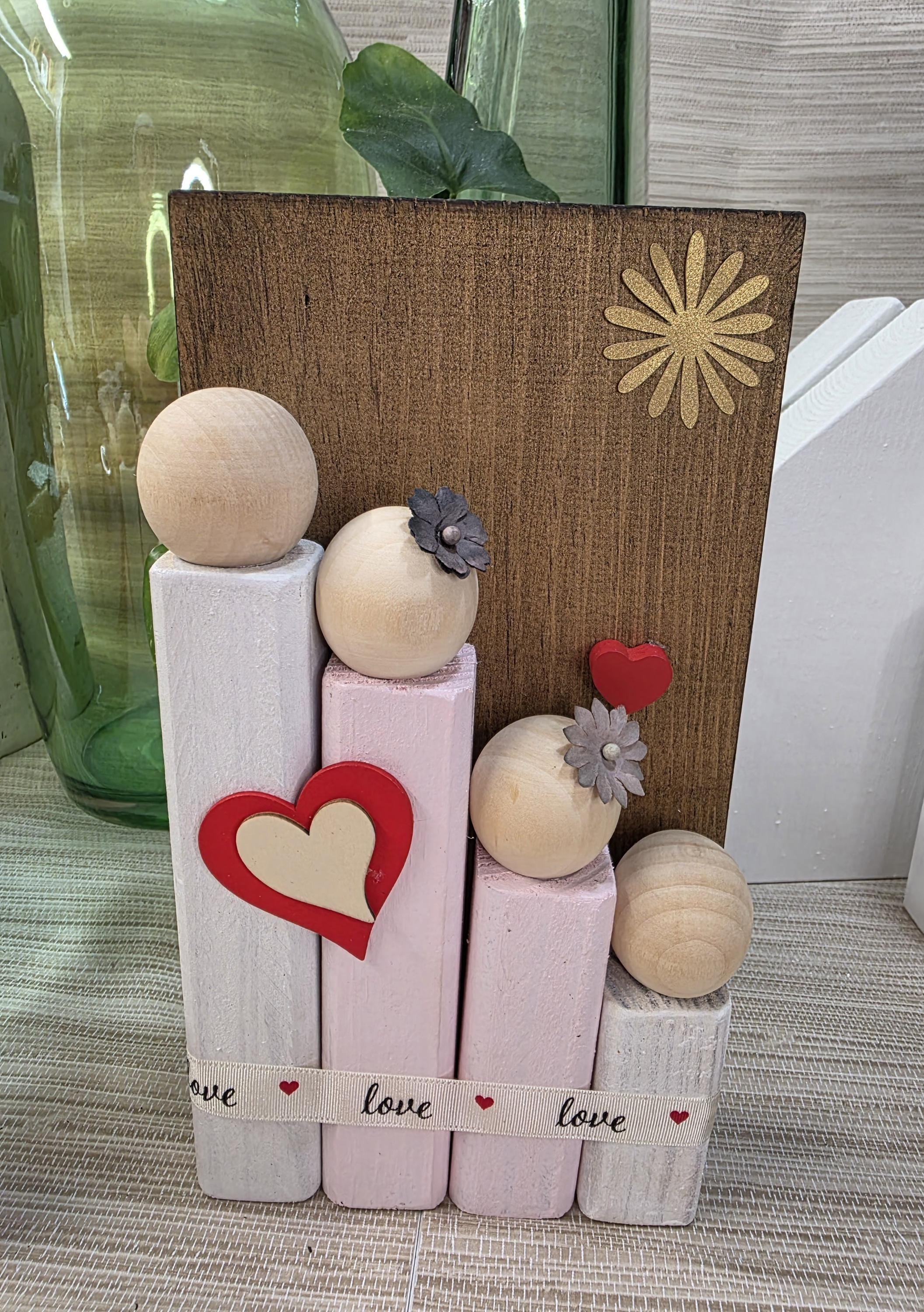 Family  Wooden People Blocks