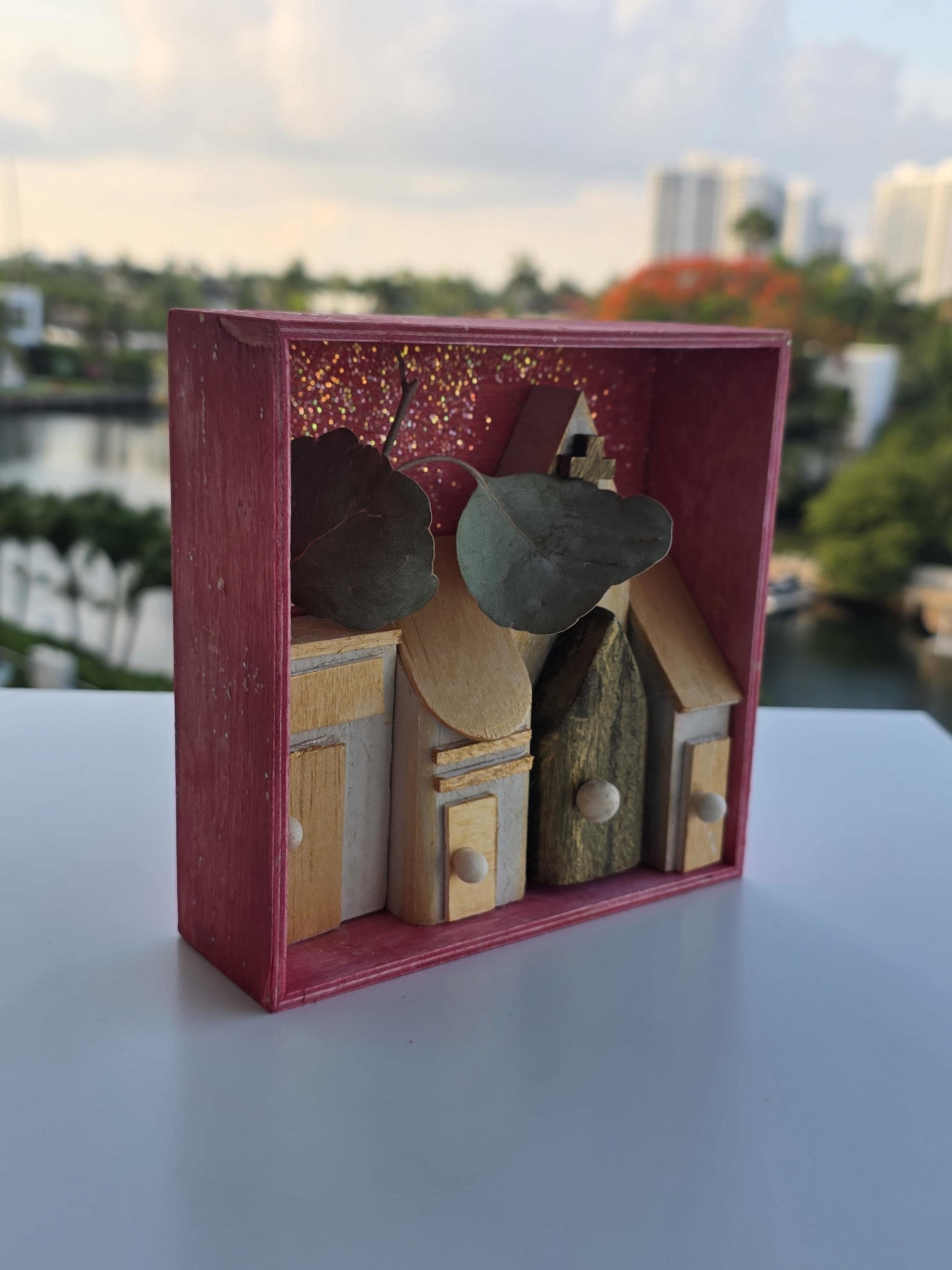 Framed Houses Pink