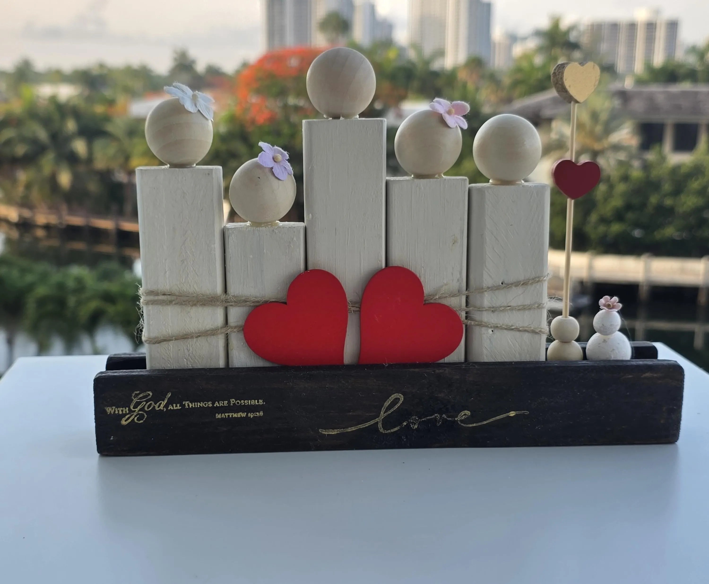 Family Wooden People Blocks -  ** The Happy Family ** Limited Edition