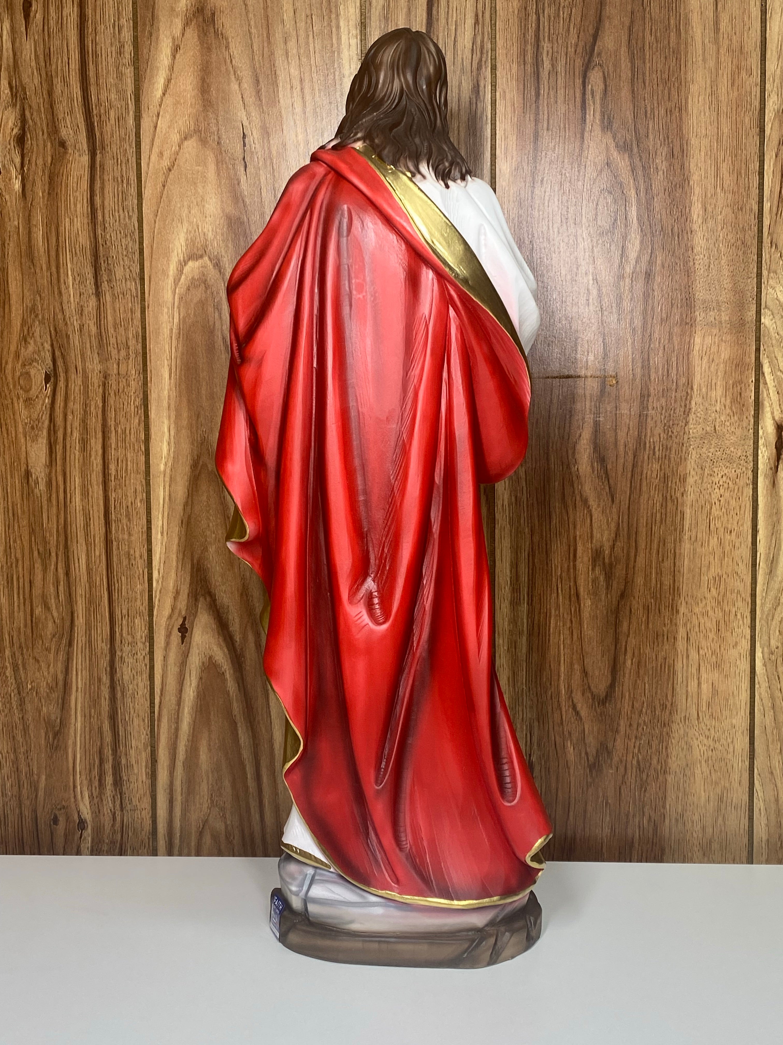 The Faith Gift Shop  Sacred Heart of Jesus Blessing statue- Hand Painted in Italy - Our Tuscany Collection -   Sagrado Corazón de Jesús Bendiciendo