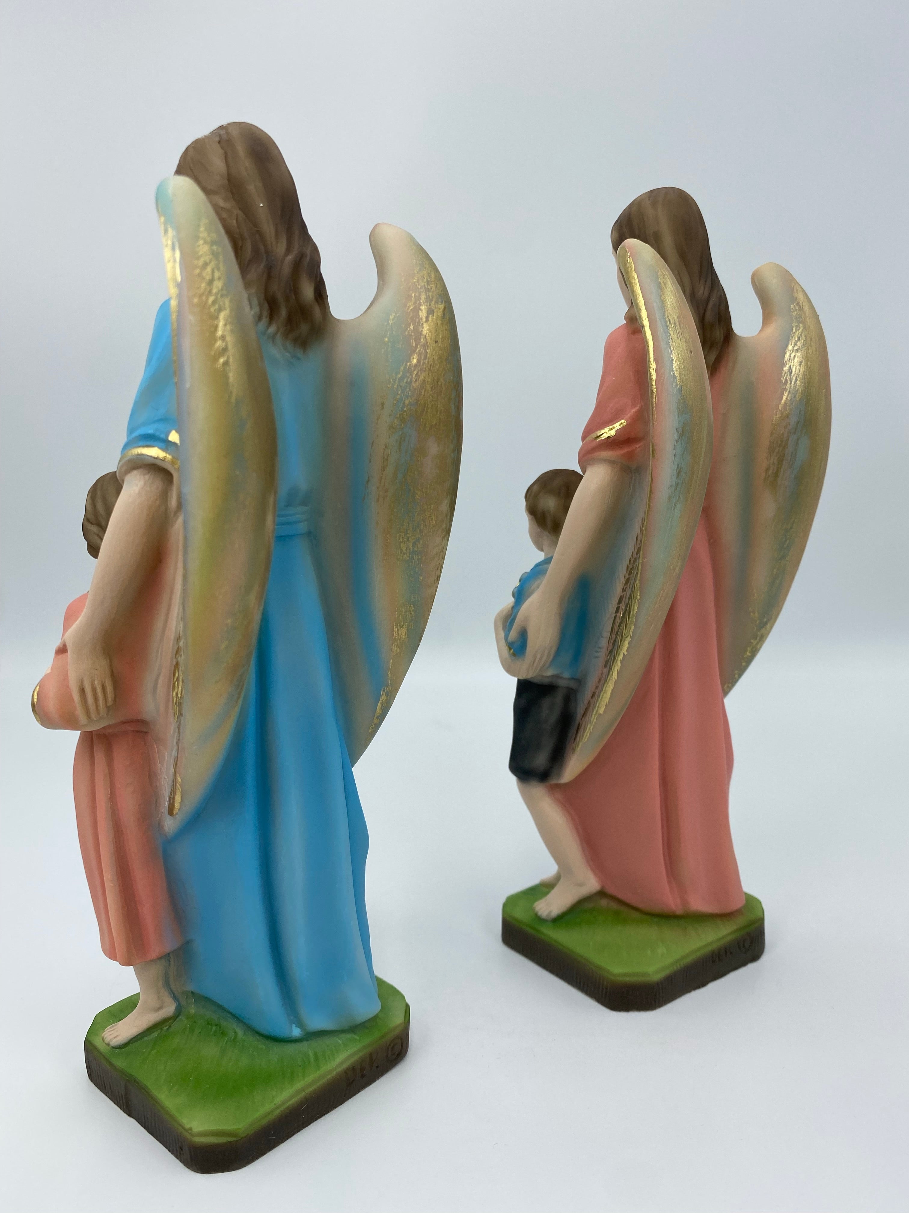 The Faith Gift Shop Guardian Angels  statue - Hand Painted in Italy - Our Tuscany Collection - Estatua del Angel de La Guarda